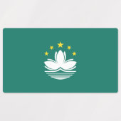 Étiquettes Drapeau de Macao (Design 2)