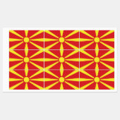 Étiquettes Drapeau de Macédoine du Nord (Feuille)