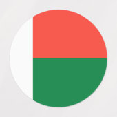 Étiquettes Drapeau de Madagascar (Design 1)