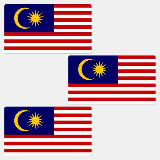 Étiquettes Drapeau de Malaisie (Groupe)