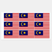 Étiquettes Drapeau de Malaisie (Feuille)