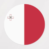 Étiquettes Drapeau de Malte (Design 2)