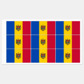 Étiquettes Drapeau de Moldova (Feuille)