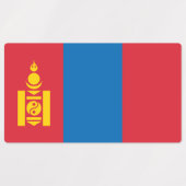 Étiquettes Drapeau de Mongolie (Design 2)