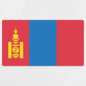 Étiquettes Drapeau de Mongolie (Design 1)