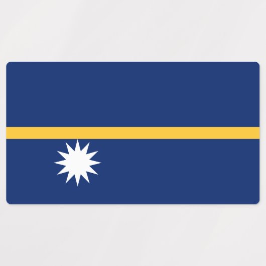 Étiquettes Drapeau de Nauru (Design 1)