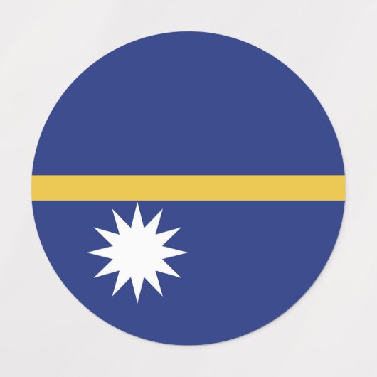 Étiquettes Drapeau de Nauru (Design 2)