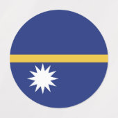 Étiquettes Drapeau de Nauru (Design 1)