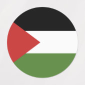 Étiquettes Drapeau de Palestine (Design 1)