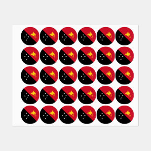 Étiquettes Drapeau de Papouasie-Nouvelle-Guinée