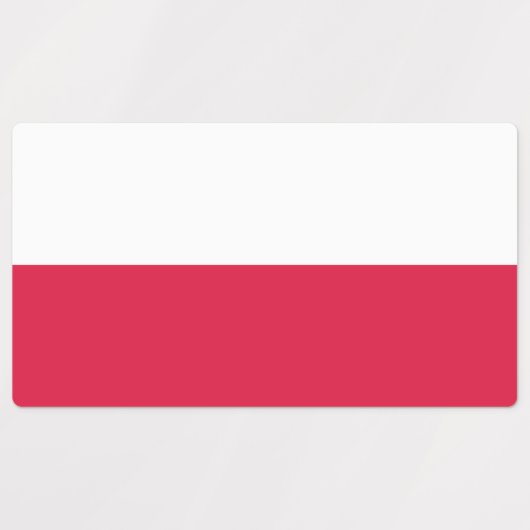 Étiquettes Drapeau de Pologne (Design 2)