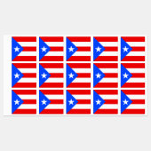 Étiquettes Drapeau de Porto Rico (Feuille)