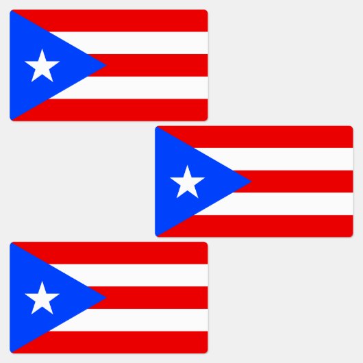 Étiquettes Drapeau de Porto Rico (Groupe)