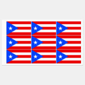 Étiquettes Drapeau de Porto Rico (Feuille)
