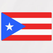 Étiquettes Drapeau de Porto Rico (Design 1)