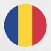 Étiquettes Drapeau de Roumanie (Design 2)