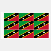 Étiquettes Drapeau de Saint-Kitts-et-Nevis (Feuille)