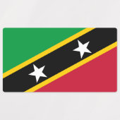 Étiquettes Drapeau de Saint-Kitts-et-Nevis (Design 1)