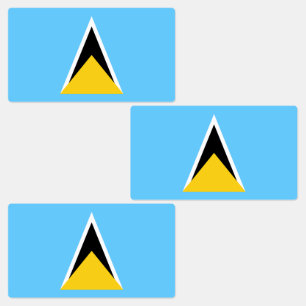 Étiquettes Drapeau de Sainte-Lucie