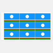 Étiquettes Drapeau de Sakha (Feuille)