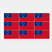 Étiquettes Drapeau de Samoa (Feuille)