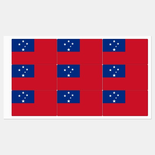 Étiquettes Drapeau de Samoa (Feuille)