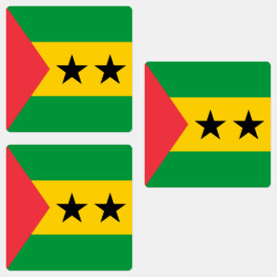 Étiquettes Drapeau de Sao Tomé-et-Principe