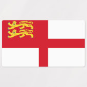 Étiquettes Drapeau de Sercq (Design 1)
