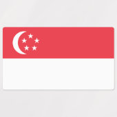 Étiquettes Drapeau de Singapour (Design 1)