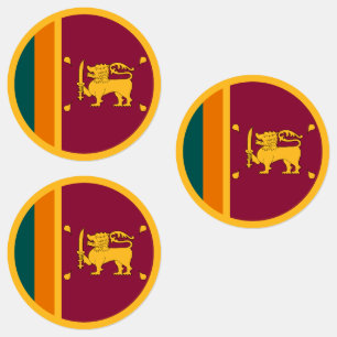 Étiquettes Drapeau de Sri Lanka