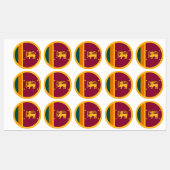 Étiquettes Drapeau de Sri Lanka (Feuille)