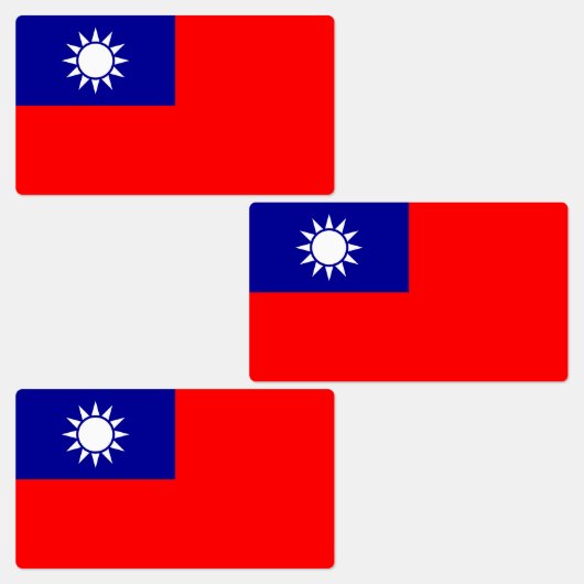 Étiquettes Drapeau de Taïwan (Groupe)