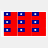Étiquettes Drapeau de Taïwan (Feuille)