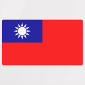 Étiquettes Drapeau de Taïwan (Design 1)