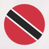 Étiquettes Drapeau de Trinité-et-Tobago (Design 2)