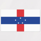Étiquettes Drapeau des Antilles Pays-Bas (Design 2)