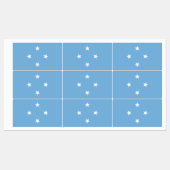 Étiquettes Drapeau des États fédérés de Micronésie (Feuille)