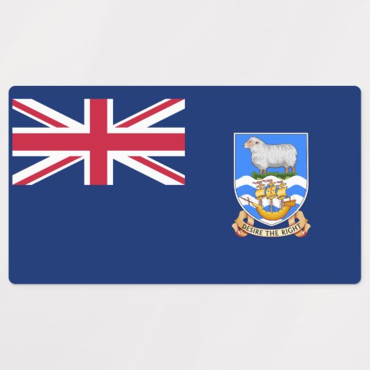 Étiquettes Drapeau des îles Falkland (Design 1)