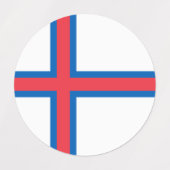 Étiquettes Drapeau des îles Féroé (Design 1)