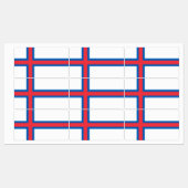 Étiquettes Drapeau des îles Féroé (Feuille)