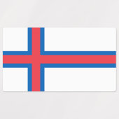 Étiquettes Drapeau des îles Féroé (Design 1)