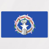 Étiquettes Drapeau des îles Mariannes du Nord (Design 1)