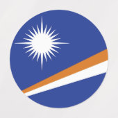 Étiquettes Drapeau des Îles Marshall (Design 2)