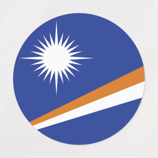 Étiquettes Drapeau des Îles Marshall (Design 2)