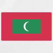 Étiquettes Drapeau des Maldives (Design 1)