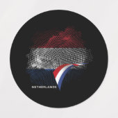 Étiquettes Drapeau des Pays-Bas (Design 2)