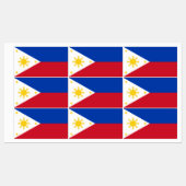 Étiquettes Drapeau des Philippines (Feuille)