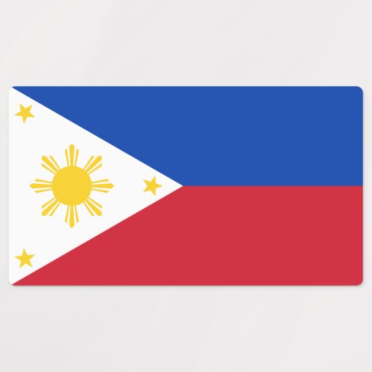 Étiquettes Drapeau des Philippines (Design 1)