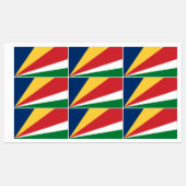 Étiquettes Drapeau des Seychelles (Feuille)