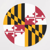 Étiquettes Drapeau d'état du Maryland Design festif (Design 2)